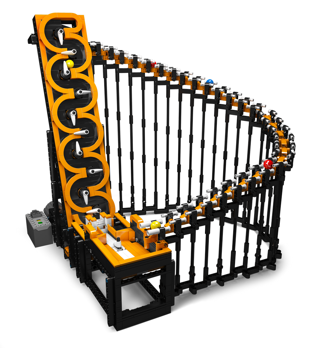 Mould King 26008S Motorized GBC Harp Track Building Toy Set | 1547 PCS