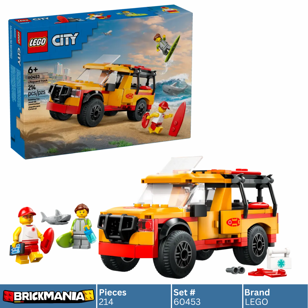 LEGO 60453 City Lifeguard Beach Rescue Truck | 214 PCS