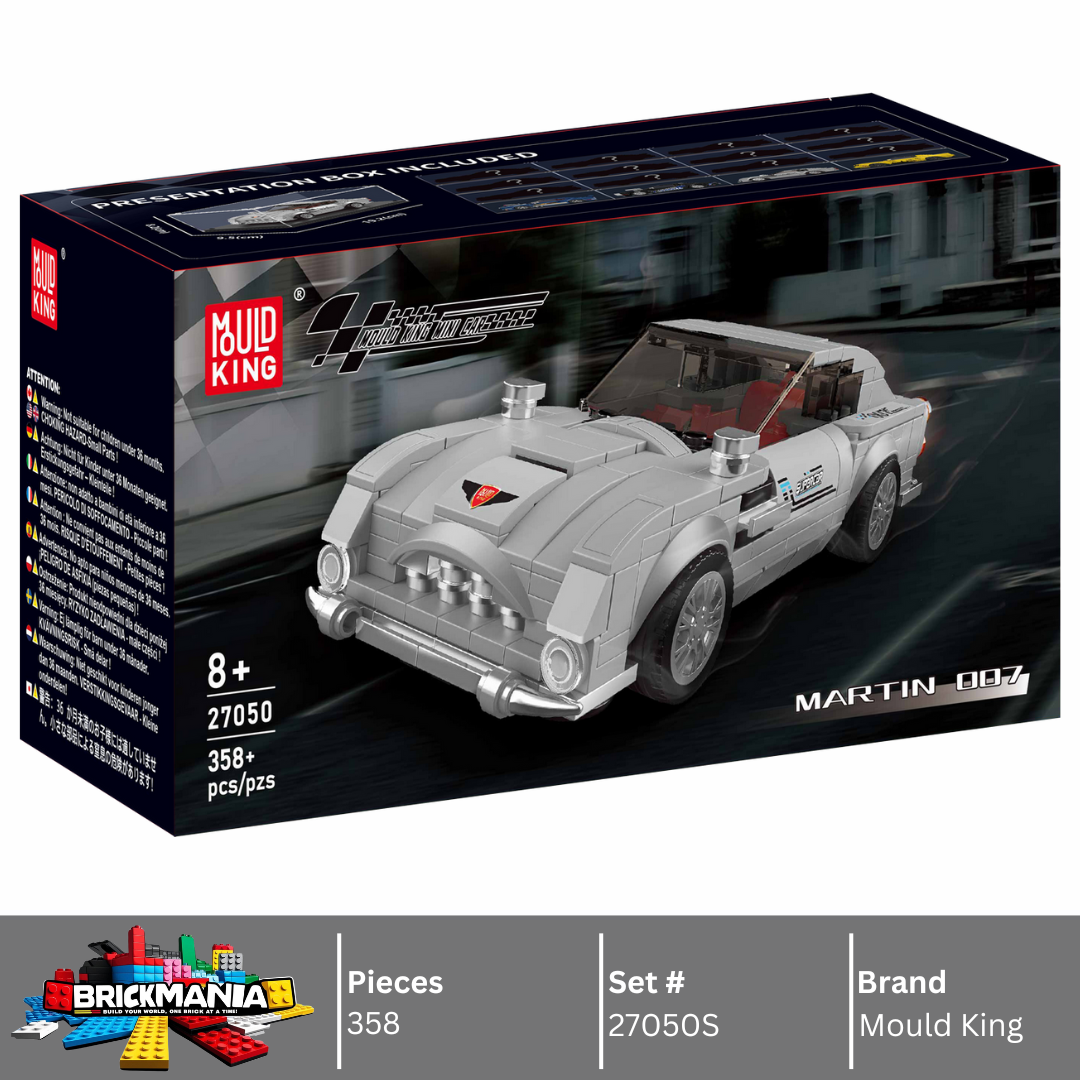 Mould King 27050S Silver Martin 007 Supercar Building Toy Set | 348 PCS