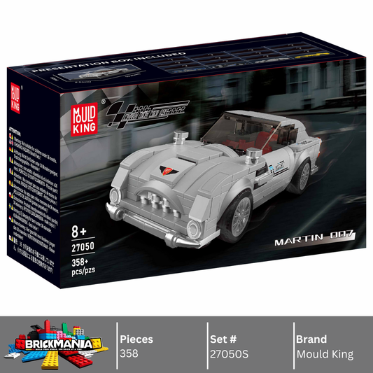Mould King 27050S Silver Martin 007 Supercar Building Toy Set | 348 PCS