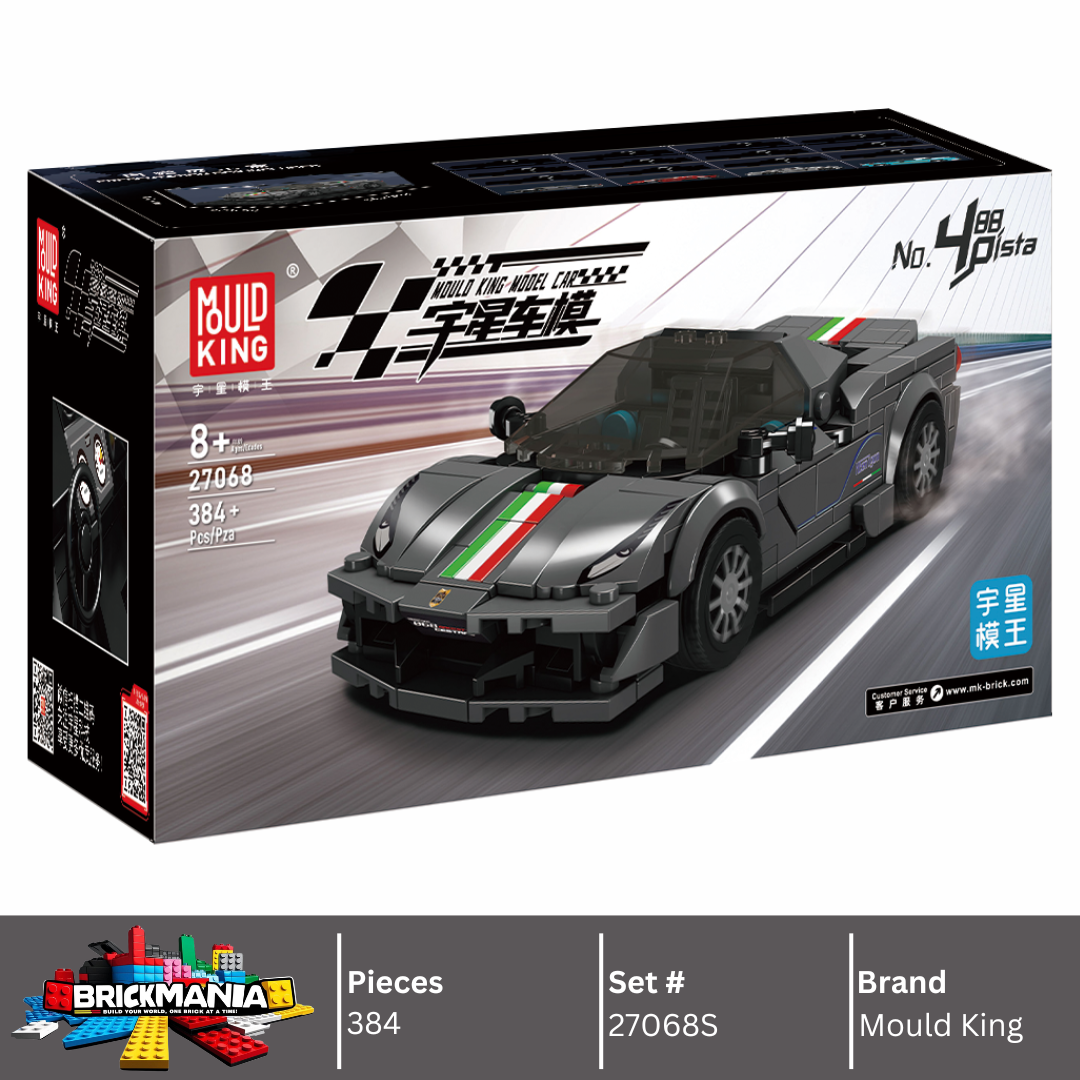 Mould King 27068S The 488 Pista Car Model Building Toy Set | 384 PCS