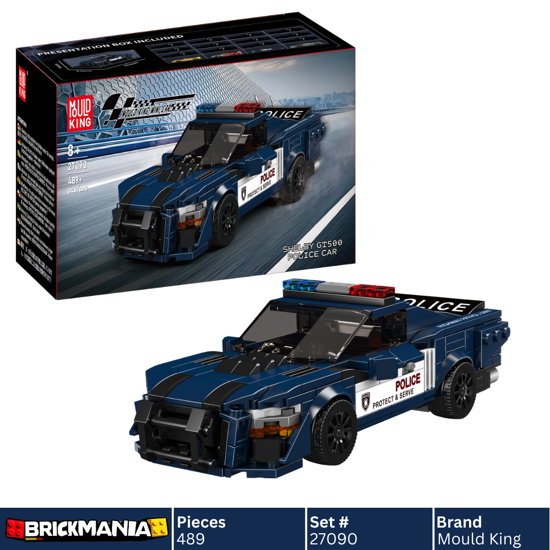Mould King 27090 Ford Shelby GT500 Police Car Building Toy Set | 489 PCS