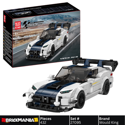 Mould King 27095 Dodge Viper ACR Supercar Building Toy Set | 432 PCS