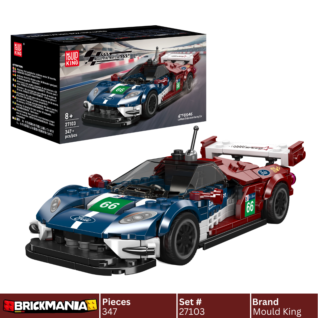 Mould King 27103 Ford GT LeMans Endurance Racing Car Building Toy Set | 347 PCS