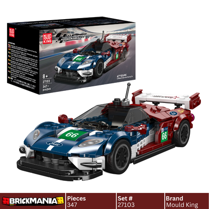 Mould King 27103 Ford GT LeMans Endurance Racing Car Building Toy Set | 347 PCS