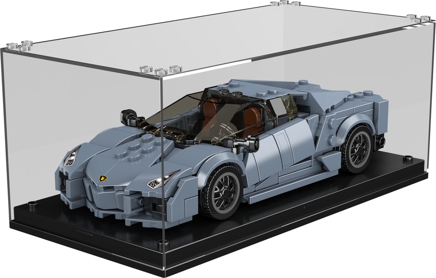 Mould King 27108 Lamborghini Reventón Blue Hypercar Model Building Toy Set | 442 PCS