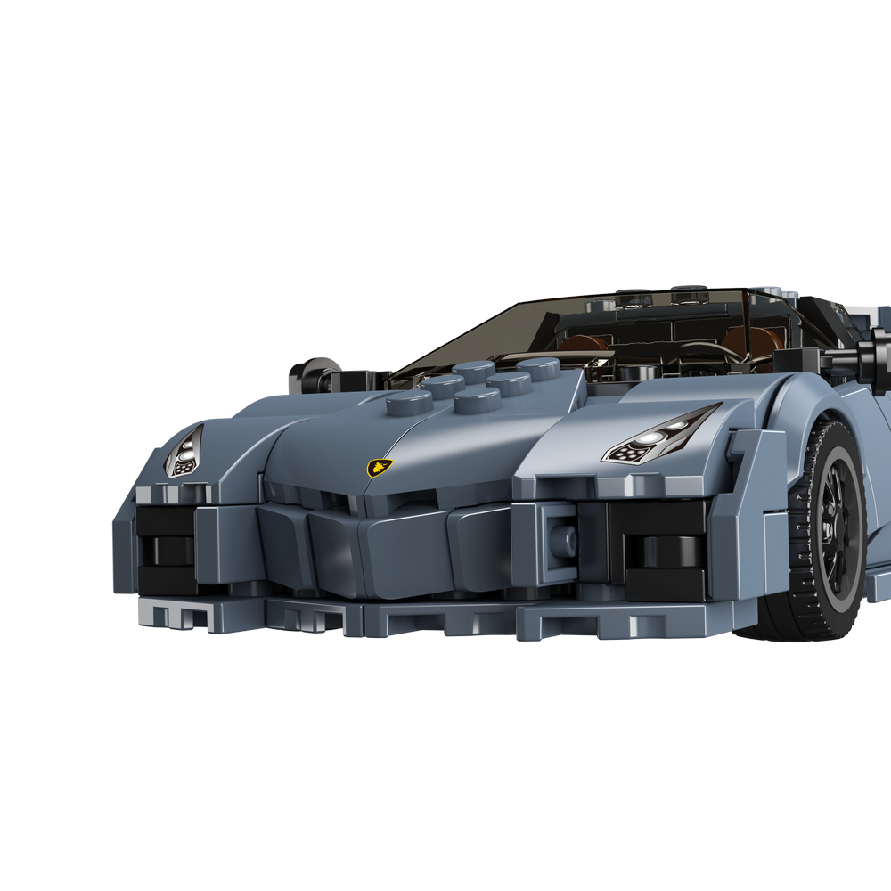 Mould King 27108 Lamborghini Reventón Blue Hypercar Model Building Toy Set | 442 PCS