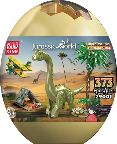 Mould King 29001 Jurassic Adventure Brachiosaurus Island Explorer Dino Egg Building Toy Set | 373 PCS