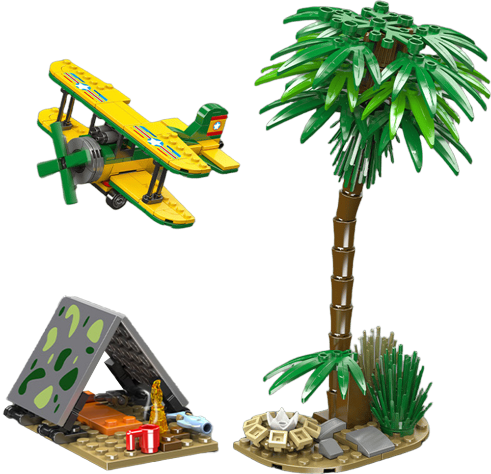 Mould King 29001 Jurassic Adventure Brachiosaurus Island Explorer Dino Egg Building Toy Set | 373 PCS
