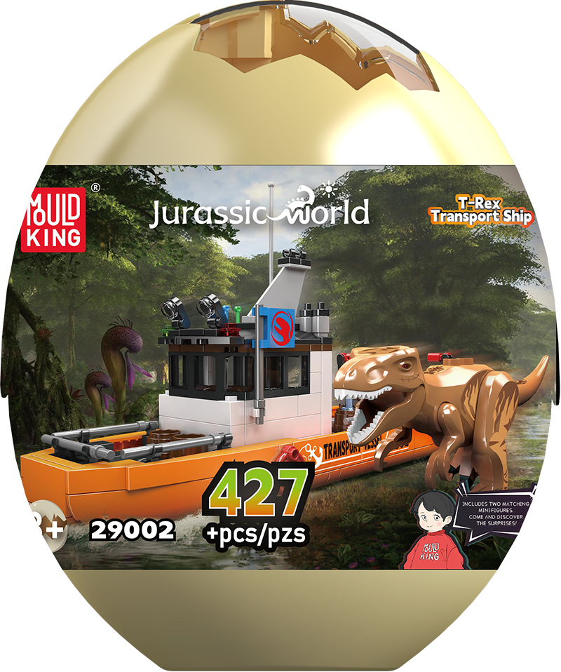 Mould King 29002 Mould King 29002 T-Rex Dinosaur Transport Vessel Dino Egg Building Toy Set | 427 PCS