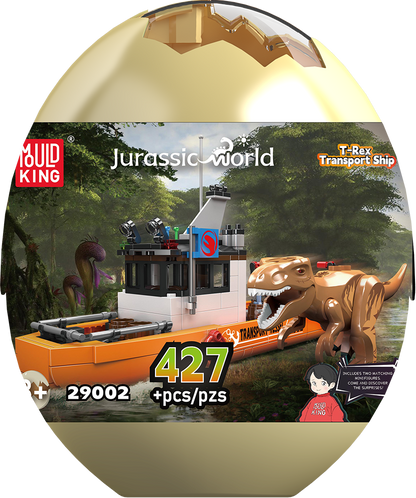 Mould King 29002 Mould King 29002 T-Rex Dinosaur Transport Vessel Dino Egg Building Toy Set | 427 PCS