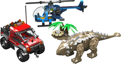 Mould King 29004 Ankylosaurus Helicopter & Off-Road Camp Dino Egg Building Toy Set | 403 PCS