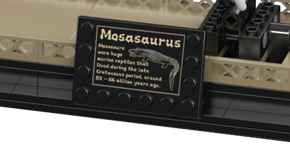Mould King 29005 Mosasaurus & Velociraptor Fossil Display Model Building Toy Set | 1418 PCS
