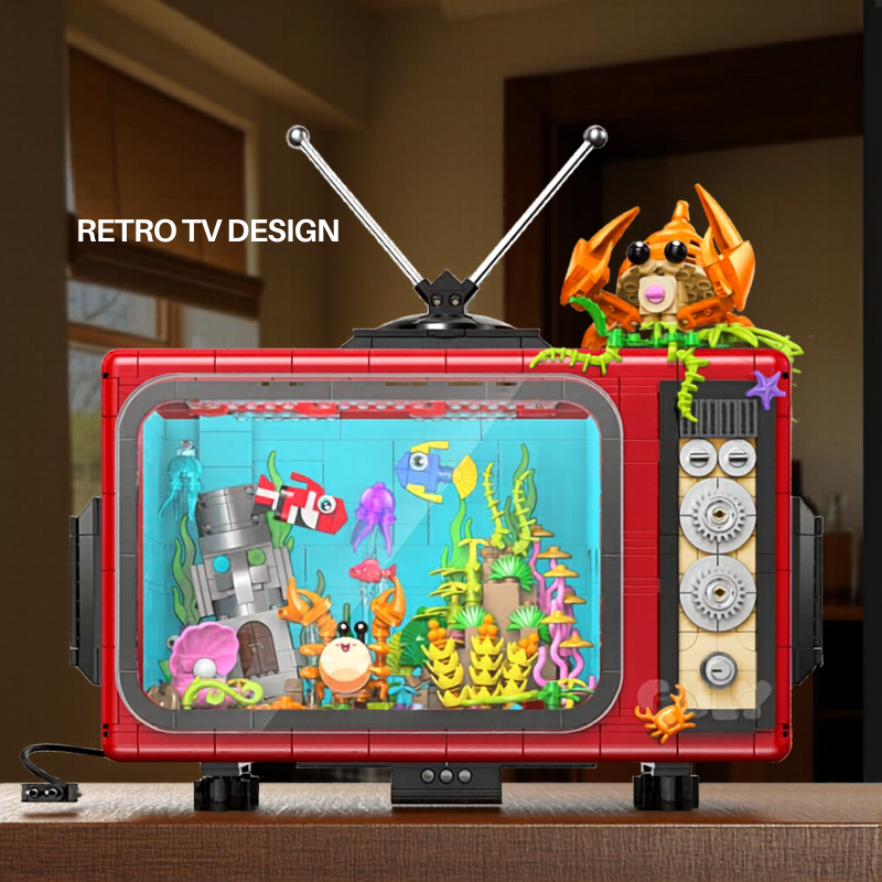 GULY 60518 Retro TV Building Set | 1718 PCS