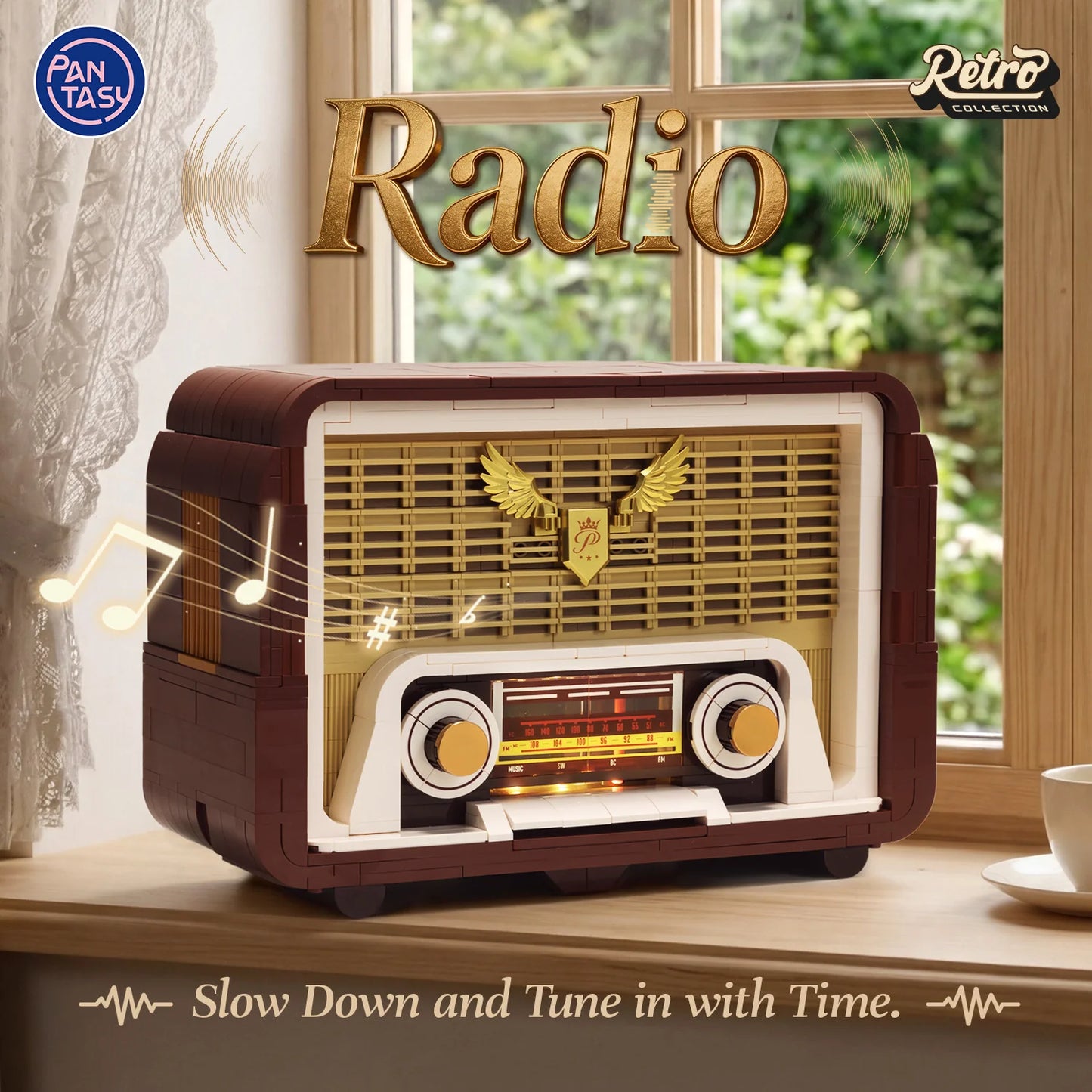 Pantasy 85048 Retro Collection Radio Building Toy Set | 811 PCS