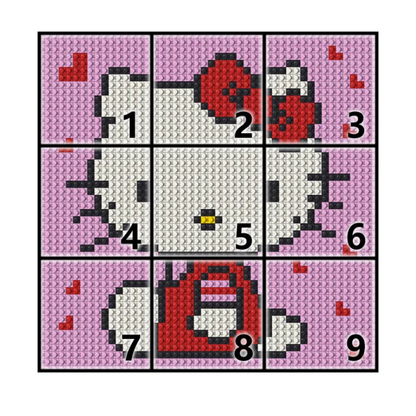 N0176 Hello Kitty Mosaic Wall Art | 2304 PCS