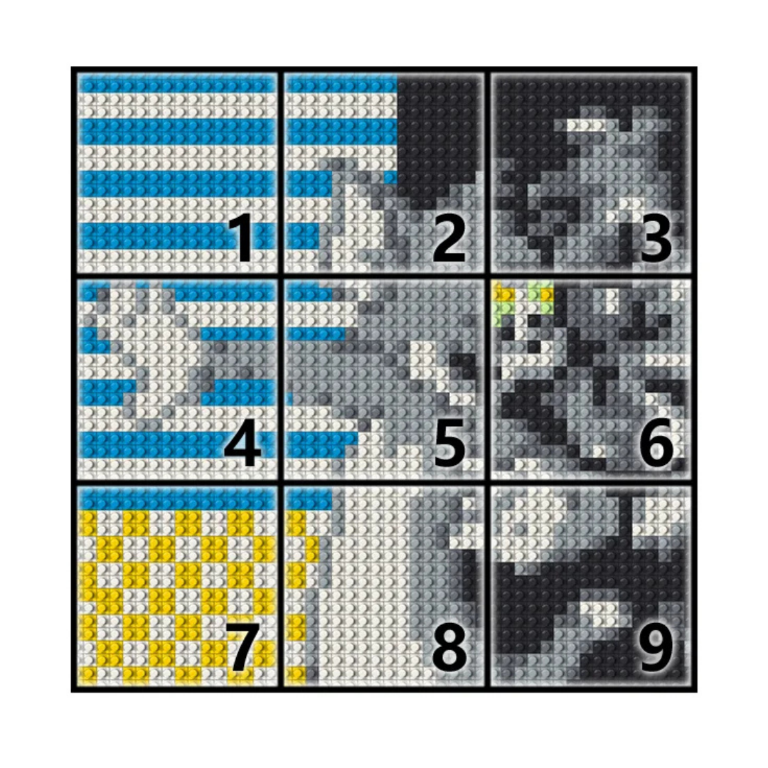N0216 Tom Mosaic Wall Art | 2304 PCS