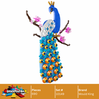 Mould King 10149 Peacock Wall Art Building Toy Set | 690 PCS