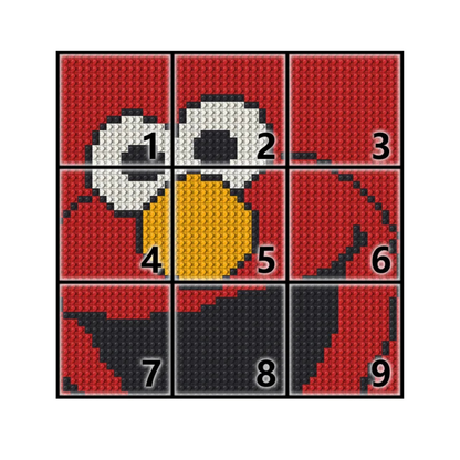 N0212 Elmo Mosaic Wall Art | 2304 PCS