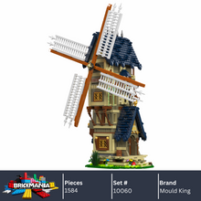 Mould King 10060 Medieval Europe Windmill Building Toy Set | 1584 PCS