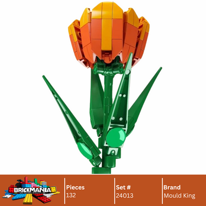 Mould King 24013 Tulip Flower Building Toy Set | 132 PCS