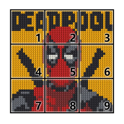 N0024 Deadpool Mosaic Wall Art | 2304 PCS