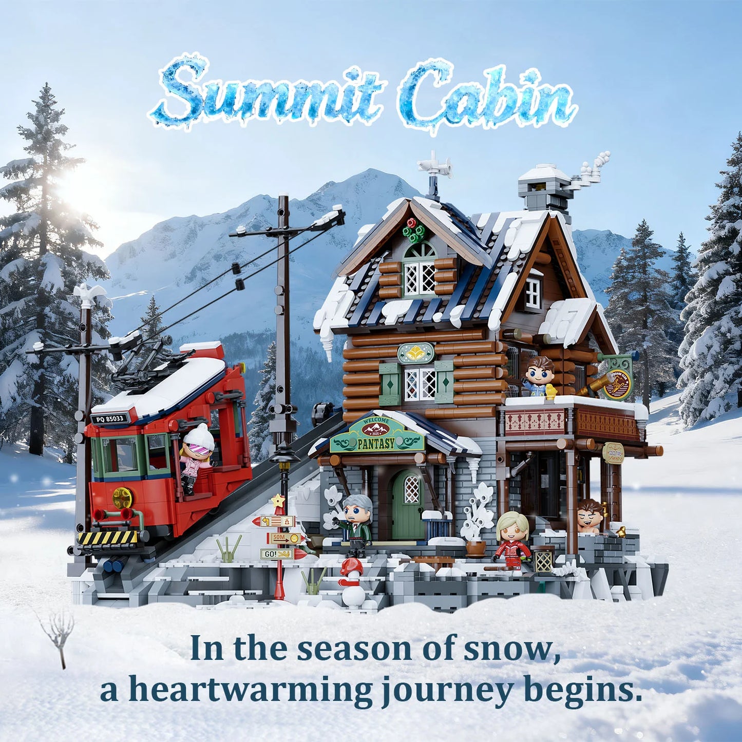Pantasy 85033 Modular Building Summit Cabin Building Toy Set | 3135 PCS