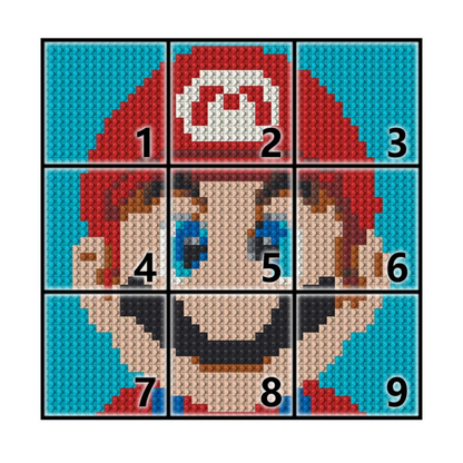 N0169 Mario Mosaic Wall Art | 2304 PCS