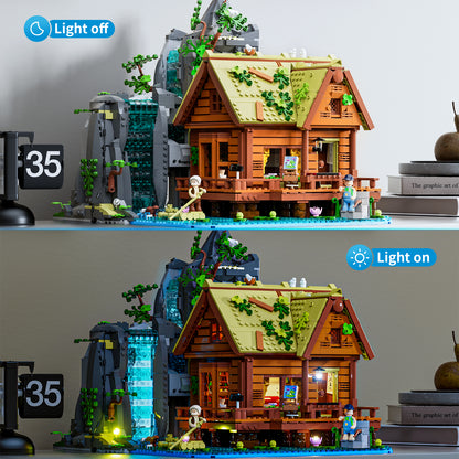 Lumibricks L9083 Waterfall Cabin Building Toy Set | 2539 PCS