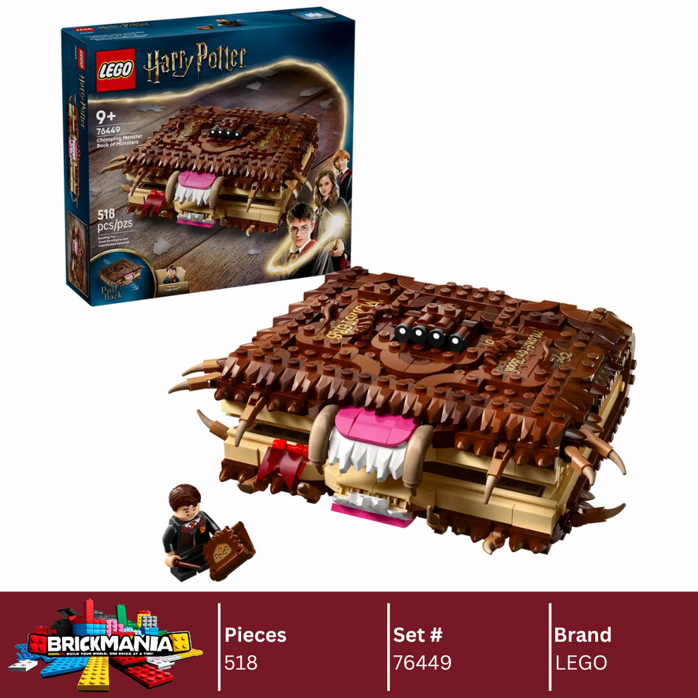 LEGO 76449 Harry Potter Chomping Monster Book of Monsters | 518 PCS ...