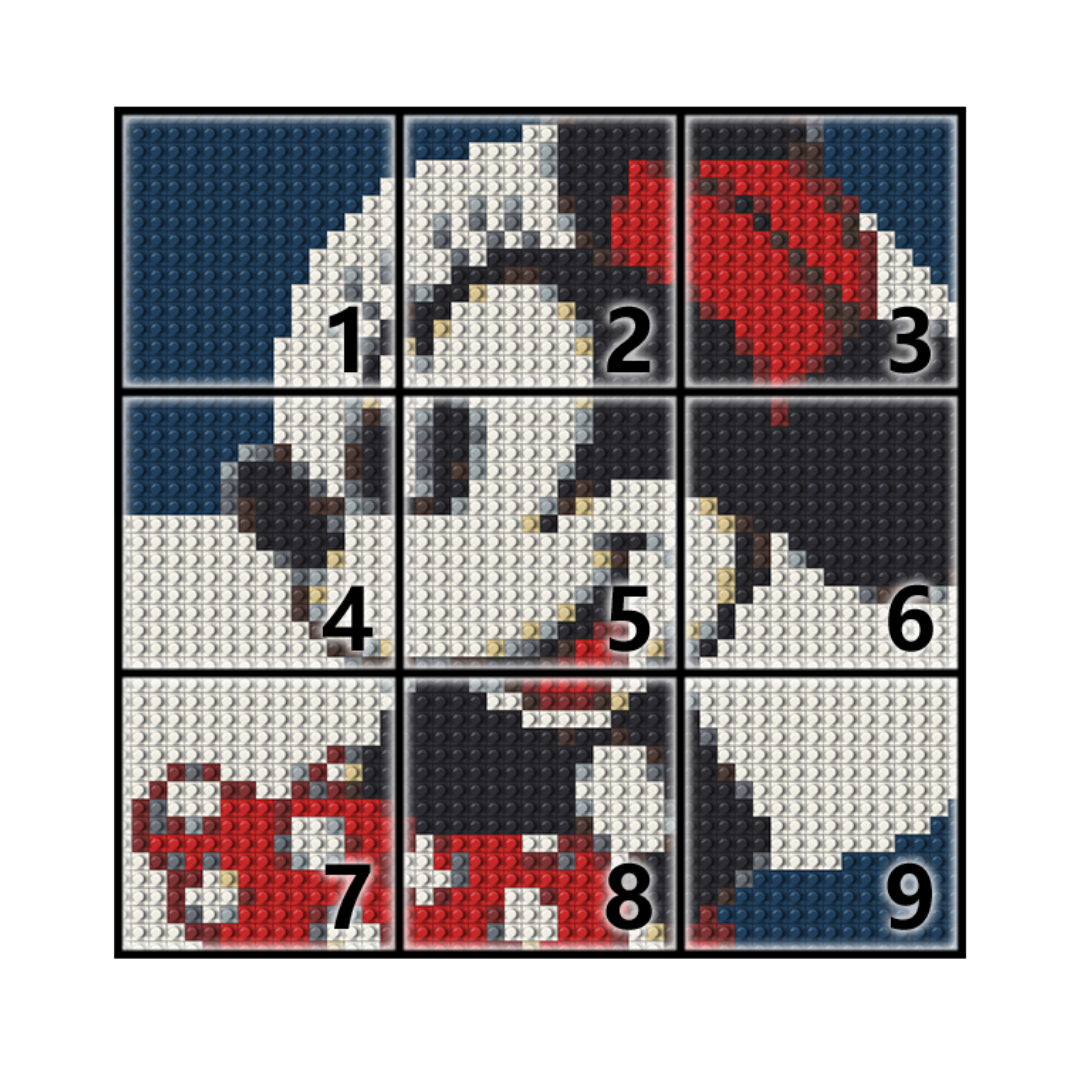 N0110 Minnie Mouse Mosaic Wall Art | 2304 PCS