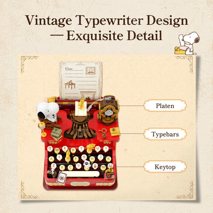 Pantasy 86917 Snoopy Typewriter Building Toy Set | 1500 PCS
