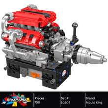 Mould King 10204 Italian V8 Engine Building Set | 750 Pcs