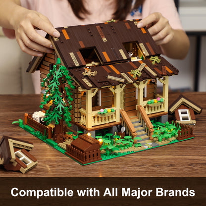 Lumibricks FH9001 Wood Cabin Building Toy Set | 2097 PCS