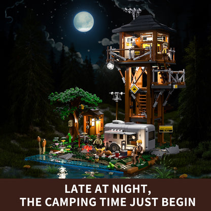 Lumibricks F9022 V2.0  Lookout Campground Building Toy Set | 1429 PCS