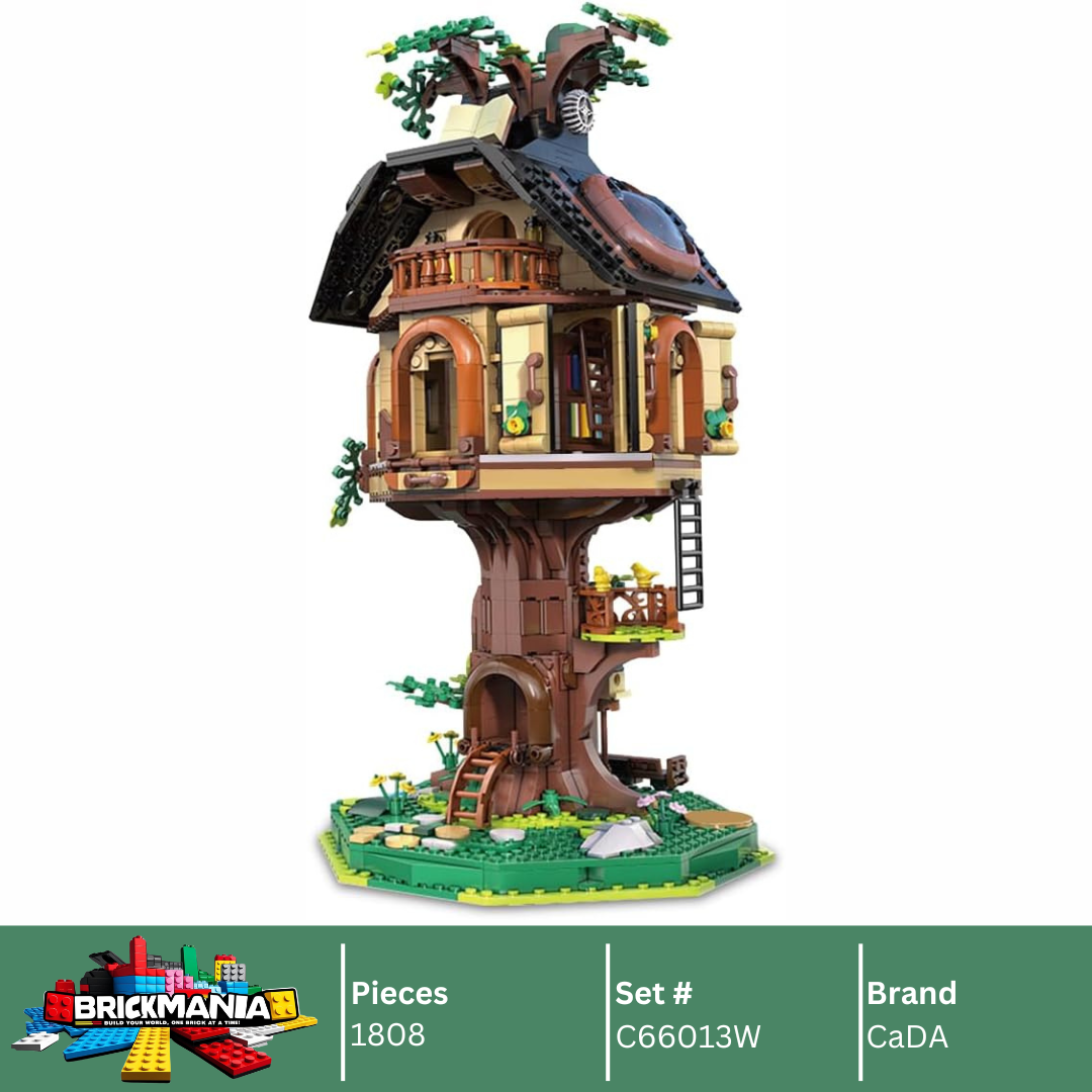 CaDA C66013W Tree House Library Building Toy Set | 1808 PCS