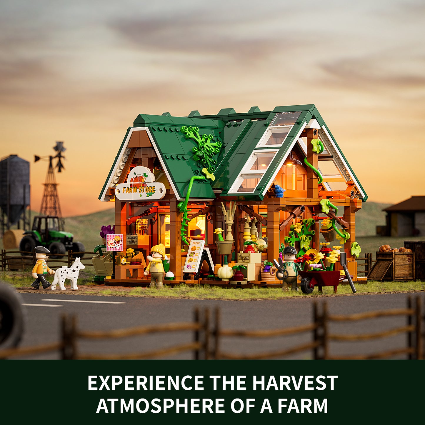 Lumibricks F9029 Farm Store Building Toy Set | 1523 PCS