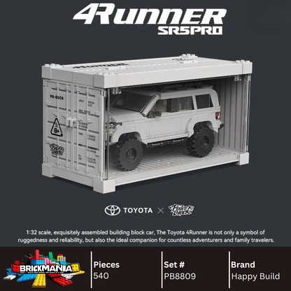 Happy Build PB8809 Toyota 4Runner Building Toy Set | 540 PCS | Buildable Car with Display Container