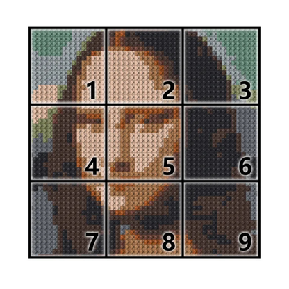 N0197 Mona Lisa Mosaic Wall Art | 2304 PCS