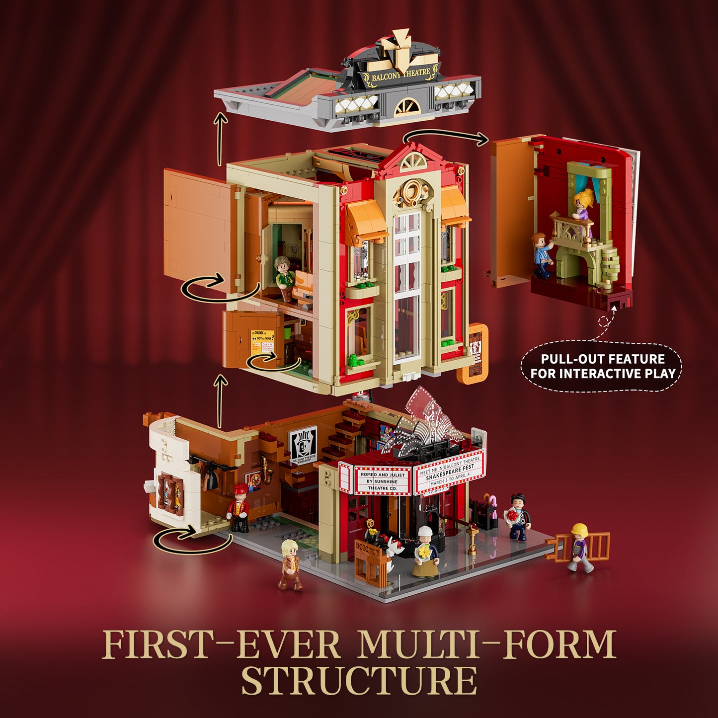 Lumibricks F9056 Balcony Theatre Building Toy Set | 2445 PCS