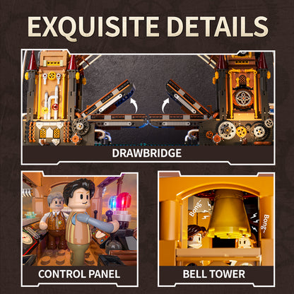 Lumibricks F9047 Steampunk City Bridge Building Toy Set | 3170 PCS