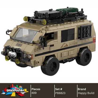 Happy Build PB8823 Campervans Building Toy Set | 489 PCS | Buildable Car with Display Container