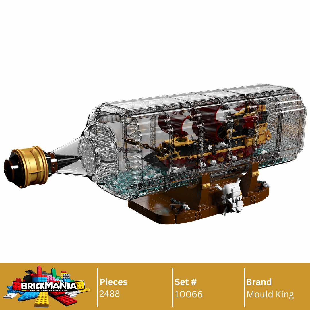Mould King 10066 Queen Revenger Ship-In-a-Bottle Building Set | 2,488 PCS