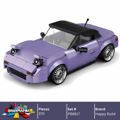 Happy Build PB8817 Mazda MX-5 Building Toy Set | 370 PCS | Buildable Car with Display Container