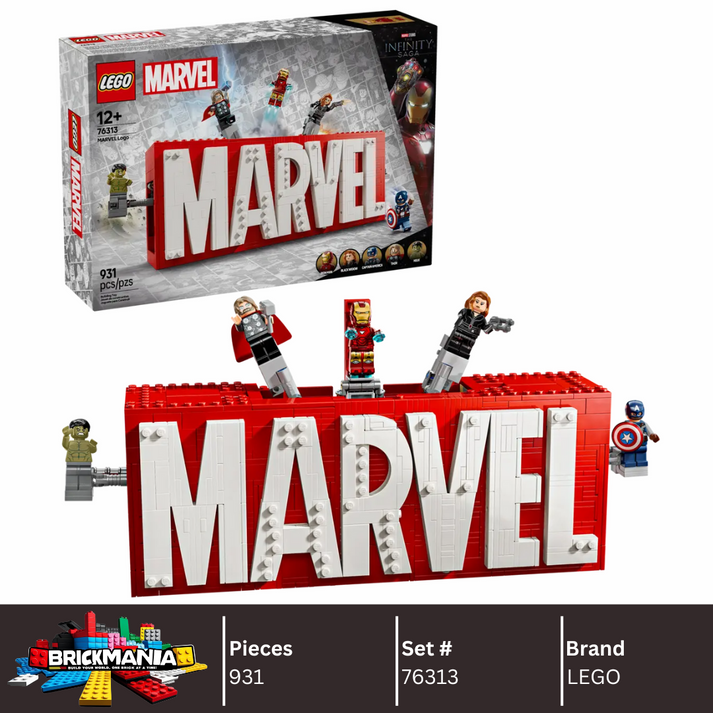 LEGO 76313 MARVEL Logo & Minifigures | 931 PCS – Brickmania