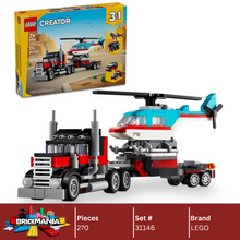 LEGO 31146 Creator 3in1 Flatbed Truck with Helicopter | 270 PCS