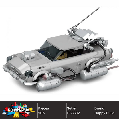 Happy Build PB8802 Silver Stream Soarer Building Toy Set | 506 PCS | Buildable Sports Car with Display Container