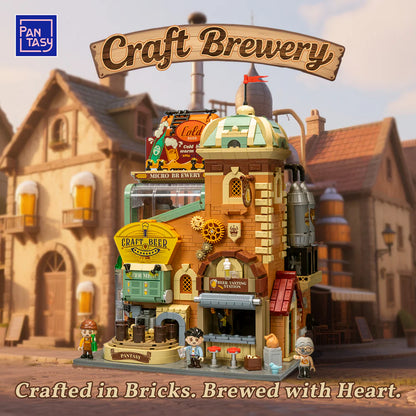 Pantasy 85023 Modular Building Craft Brewery Building Toy Set | 3095 PCS