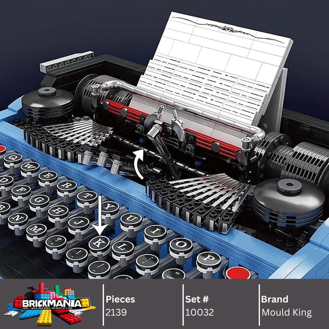 Mould King 10032 Retro Typewriter Building Toy Set | 2139 PCS