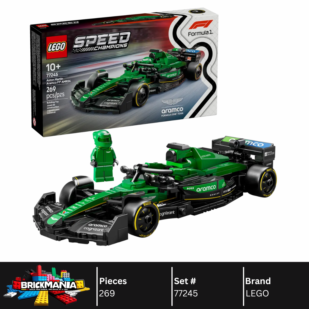 LEGO 77245 Aston Martin Aramco F1® AMR24 Race Car | 269 PCS – Brickmania